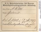 Etiketten zu Galenit (NHMW-MIN-Ak401)